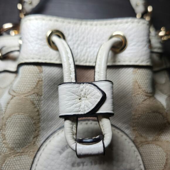Coach Mini Dempsey Bucket Bag in Signature Jacquard with Stripe and Coach Patch - Picture 3 of 16